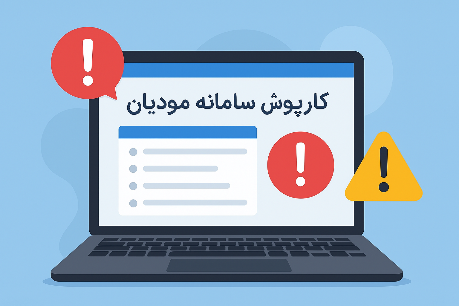 خطای سامانه مودیان مالیاتی کارپوشه